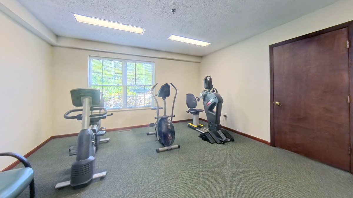 Emerald Pointe fitness room with exercise equipment